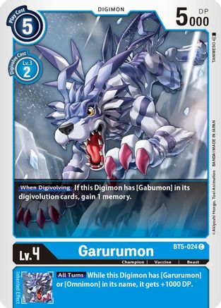 Garurumon (BT5-024) - Battle of Omni