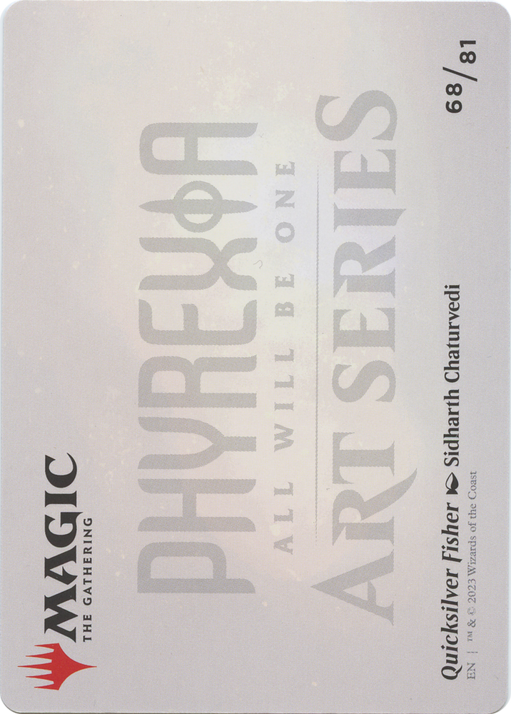 Quicksilver Fisher // Quicksilver Fisher (AONE-068) - Phyrexia: All Will Be One Art Series (Borderless)
