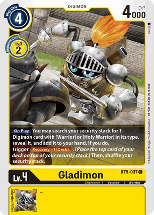 Gladimon (BT5-037) - Battle of Omni