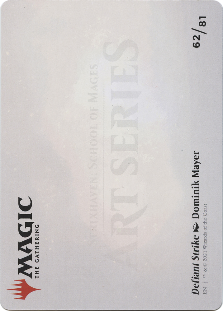 Defiant Strike // Defiant Strike (ASTX-062) - Strixhaven Art Series (Borderless) Foil