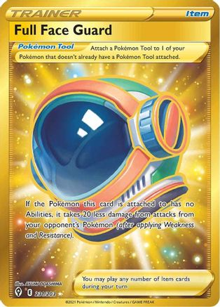 Full Face Guard (Secret) 231/203  - Holofoil SWSH07 Evolving Skies - Secret Rare