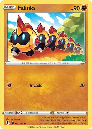Falinks (155) 155/264  - Reverse Holofoil SWSH08 Fusion Strike - Common