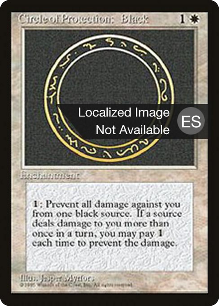 Circle of Protection: Black (4BB-) - Fourth Edition Foreign Black Border