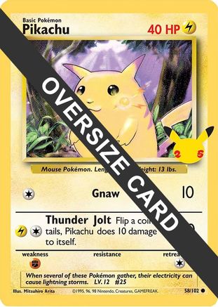 Pikachu 058/102  Jumbo Cards - Promo