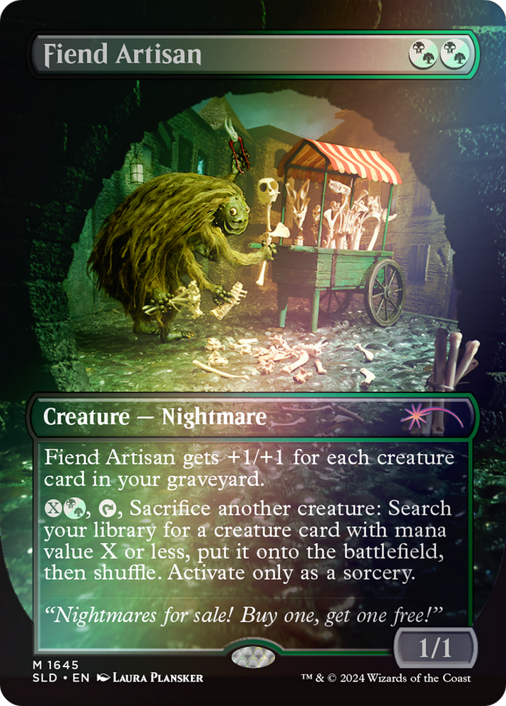 Fiend Artisan (Rainbow Foil) (SLD-1645★) - Secret Lair Drop (Borderless) Foil