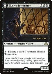 Elusive Tormentor (PRE-108S) - Shadows over Innistrad Promos: (Double Faced Transform) Foil
