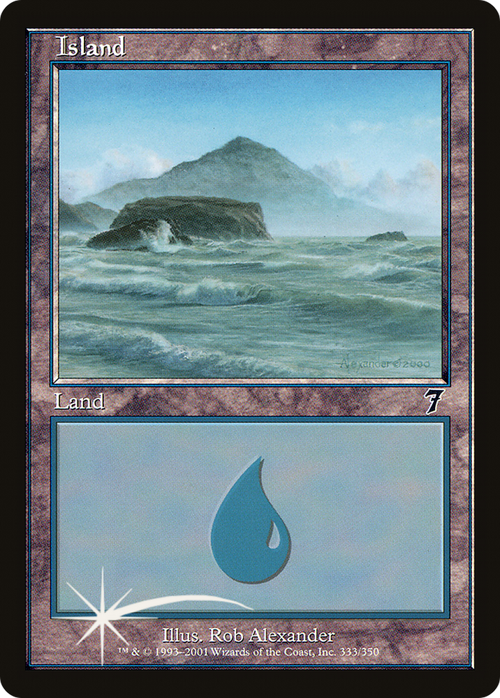 Island (333) (7ED-333★) - Seventh Edition Foil