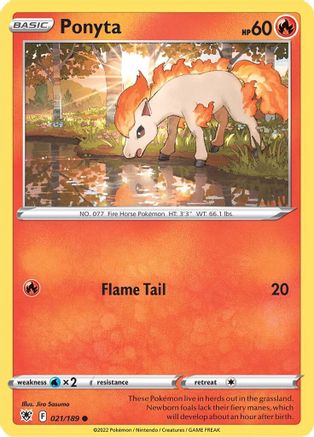 Ponyta 021/189  SWSH10 Astral Radiance - Common