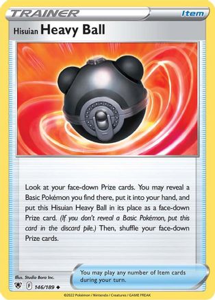 Hisuian Heavy Ball 146/189  SWSH10 Astral Radiance - Uncommon