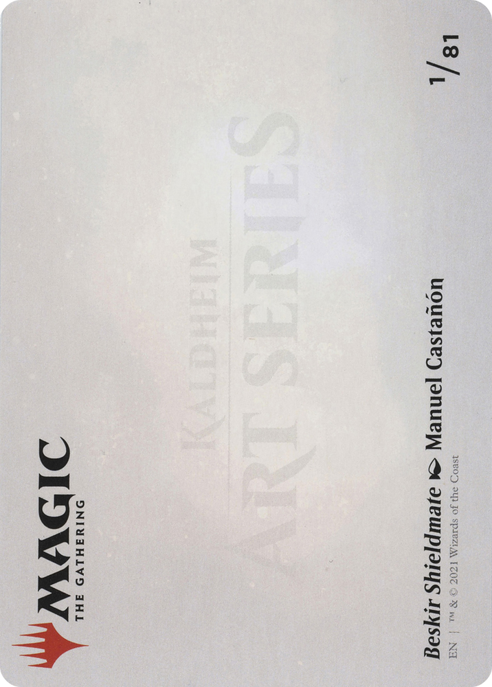 Beskir Shieldmate // Beskir Shieldmate (AKHM-001) - Kaldheim Art Series (Borderless) Foil