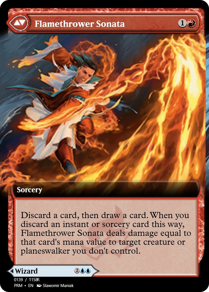 Torrent Sculptor // Flamethrower Sonata (PRM-90248) - Magic Online Promos
