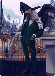 Falco Spara, Pactweaver // Falco Spara, Pactweaver (ASNC-067) - New Capenna Art Series (Borderless) Foil