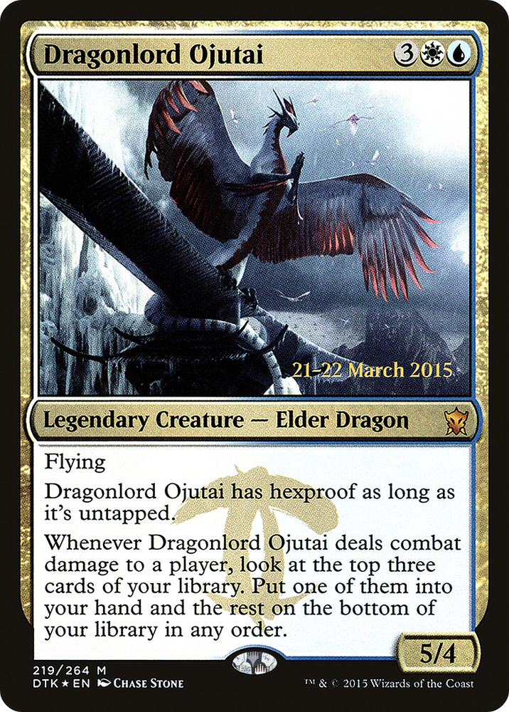 Dragonlord Ojutai (PRE-219S) - Dragons of Tarkir Promos Foil