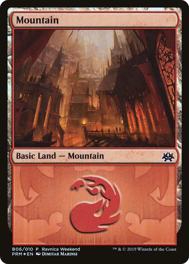 Mountain - Rakdos (B06) (LARP-B06) - RNA Ravnica Weekend Foil