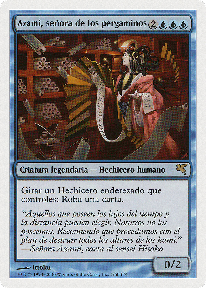 Azami, Lady of Scrolls (Italian) - "Azami, Signora delle Pergamene" (PSAL-0H1) - Salvat 2005