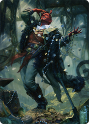 Tibalt, Cosmic Impostor // Tibalt, Cosmic Impostor (AKHM-067) - Kaldheim Art Series (Borderless) Foil