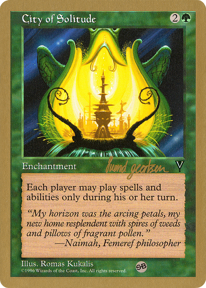 City of Solitude - 1997 Svend Geertsen (VIS) (SB) (WCD-SG102SB) - World Championship Decks 1997