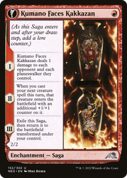 Kumano Faces Kakkazan (NEO-152) - Kamigawa: Neon Dynasty: (fandfc, enchantment) Foil