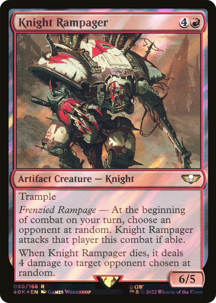 Knight Rampager (Surge Foil) (40K-80★) - Warhammer 40,000 Commander Foil