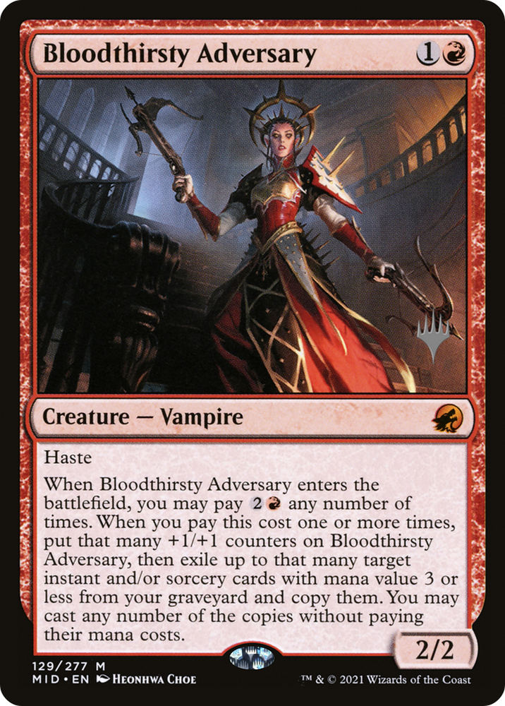 Bloodthirsty Adversary (PPMID-129P) - Innistrad: Midnight Hunt Promos