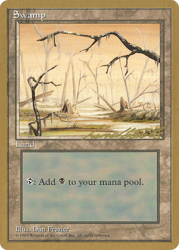 Swamp (A) - 1996 Leon Lindback (4ED) (WCD-) - Pro Tour Collector Set