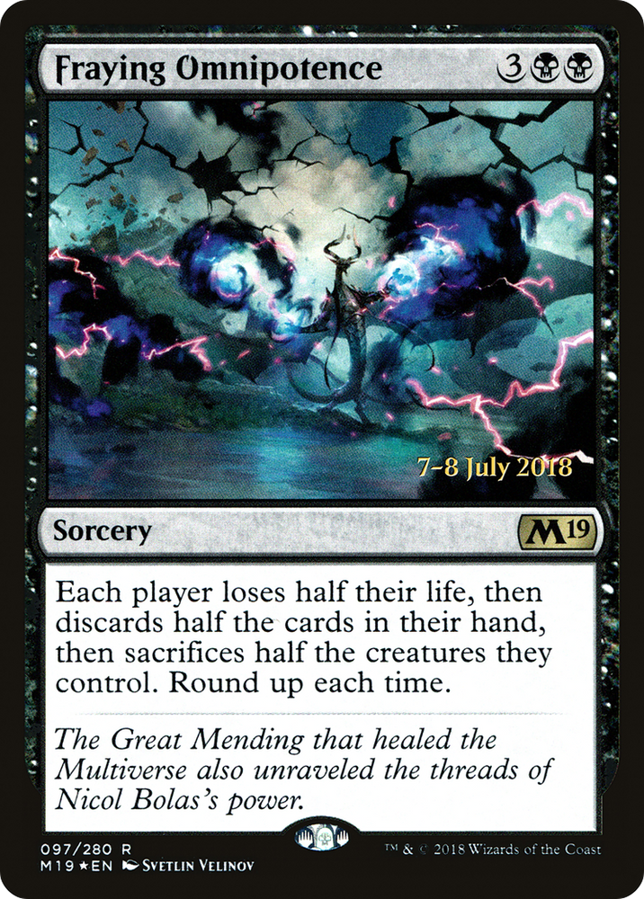 Fraying Omnipotence (PRE-97S) - Core Set 2019 Promos Foil