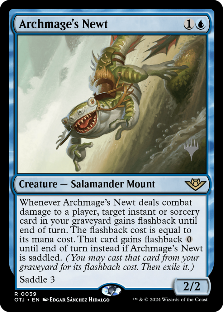 Archmage's Newt (PPOTJ-039) - Outlaws of Thunder Junction Promos Foil