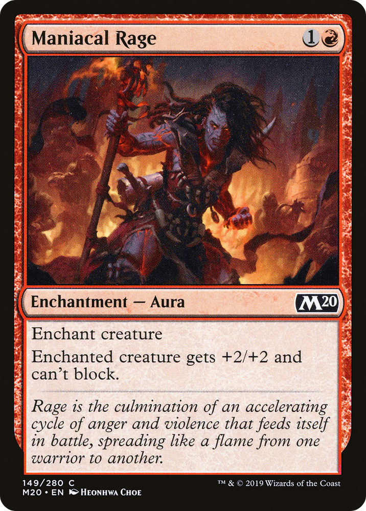 Maniacal Rage (M20-149) - Core Set 2020 Foil