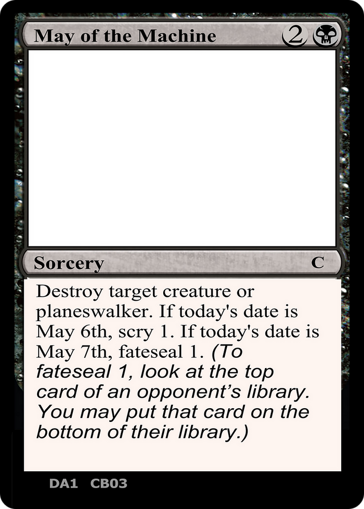 May of the Machine (UNK-CB03) - Unknown Event