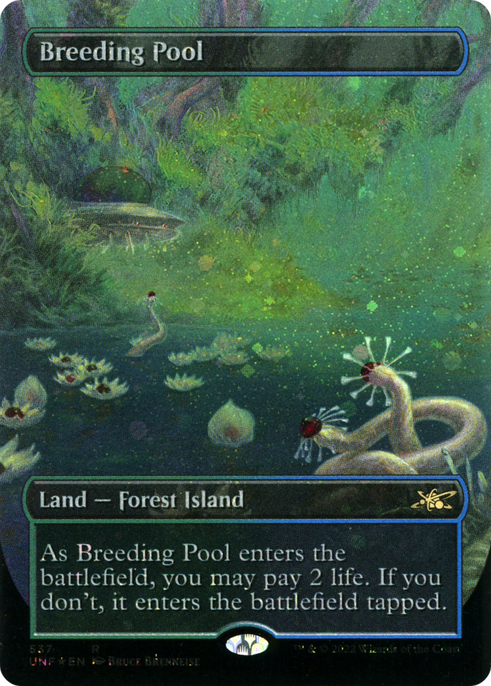 Breeding Pool (Borderless) (Galaxy Foil) (UNF-537) - Unfinity (Borderless) Foil