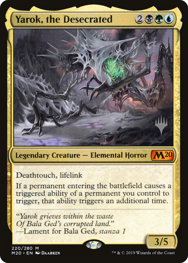 Yarok, the Desecrated (PPM20-220P) - Core Set 2020 Promos