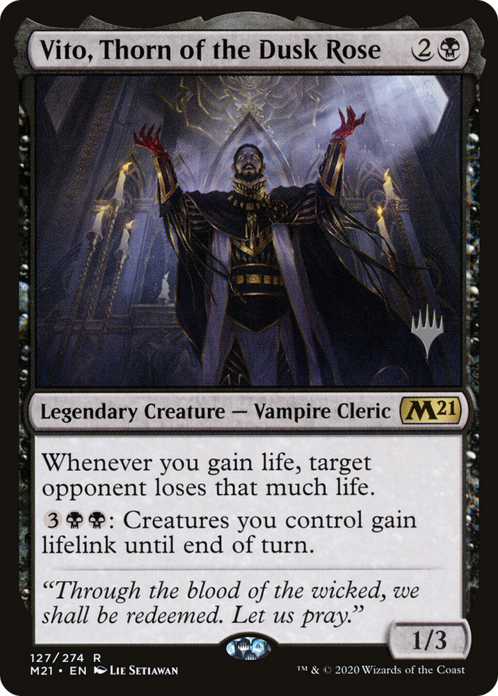 Vito, Thorn of the Dusk Rose (PPM21-127P) - Core Set 2021 Promos
