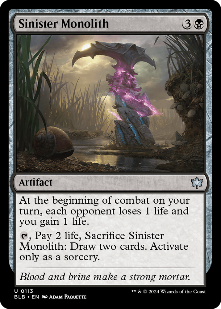 Sinister Monolith (BLB-113) - Bloomburrow Foil