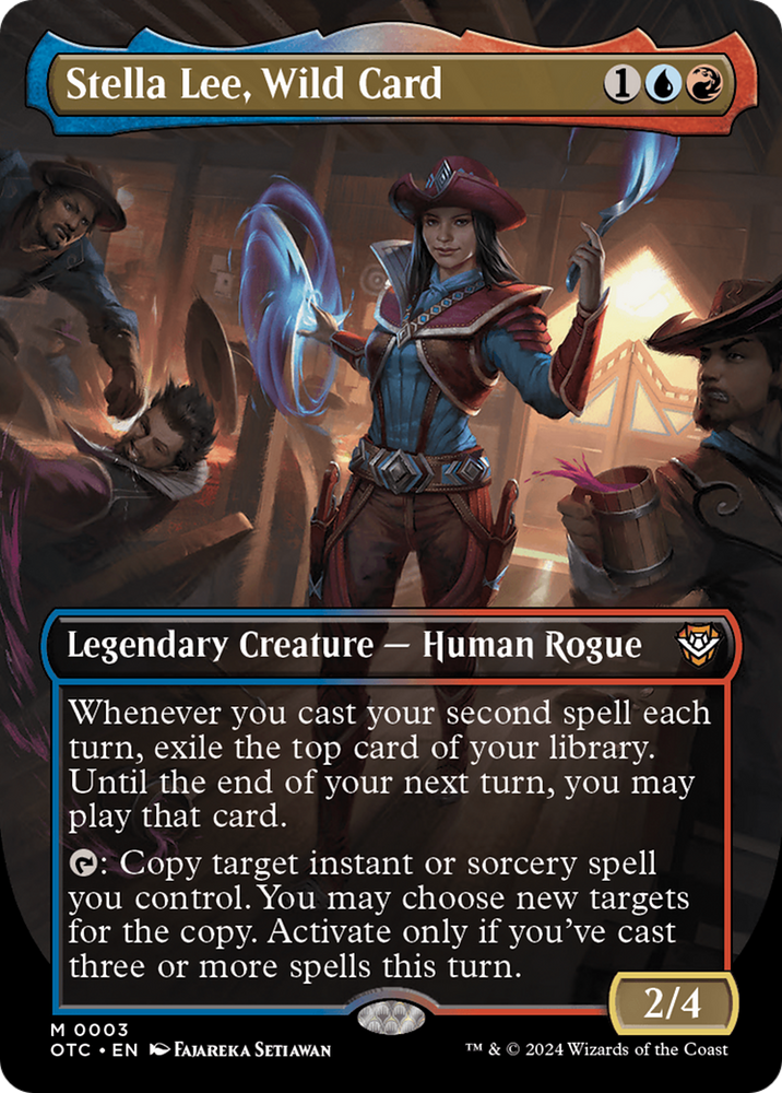 Stella Lee, Wild Card (Borderless) (OTC-003) - Outlaws of Thunder Junction Commander (Borderless) Foil