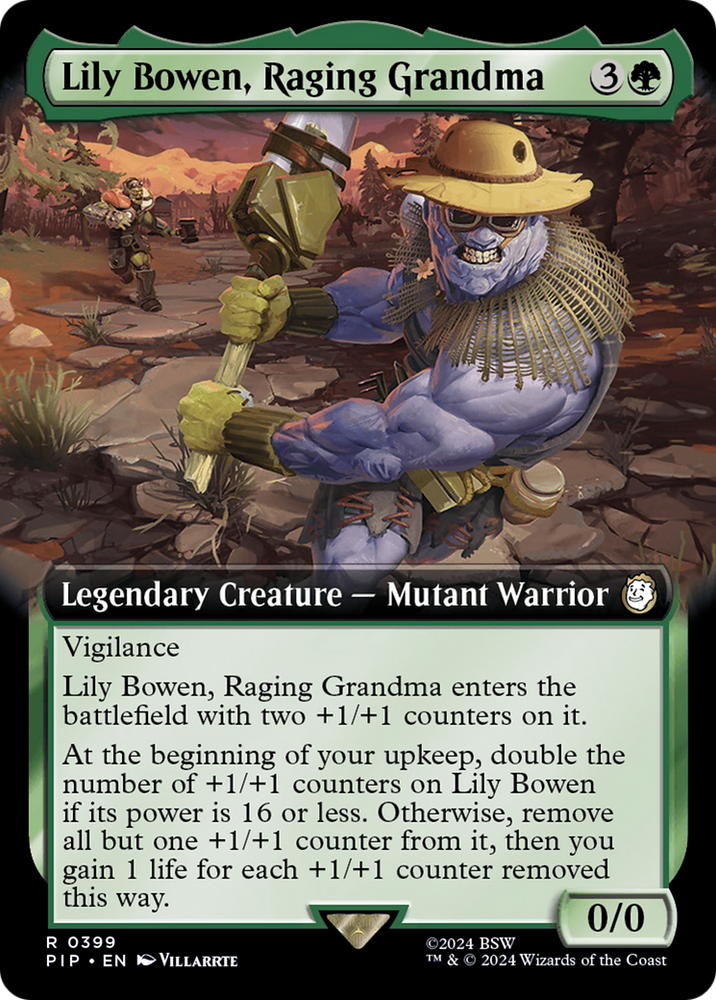 Lily Bowen, Raging Grandma (Extended Art) (PIP-399) - Fallout: (Extended Art) Foil