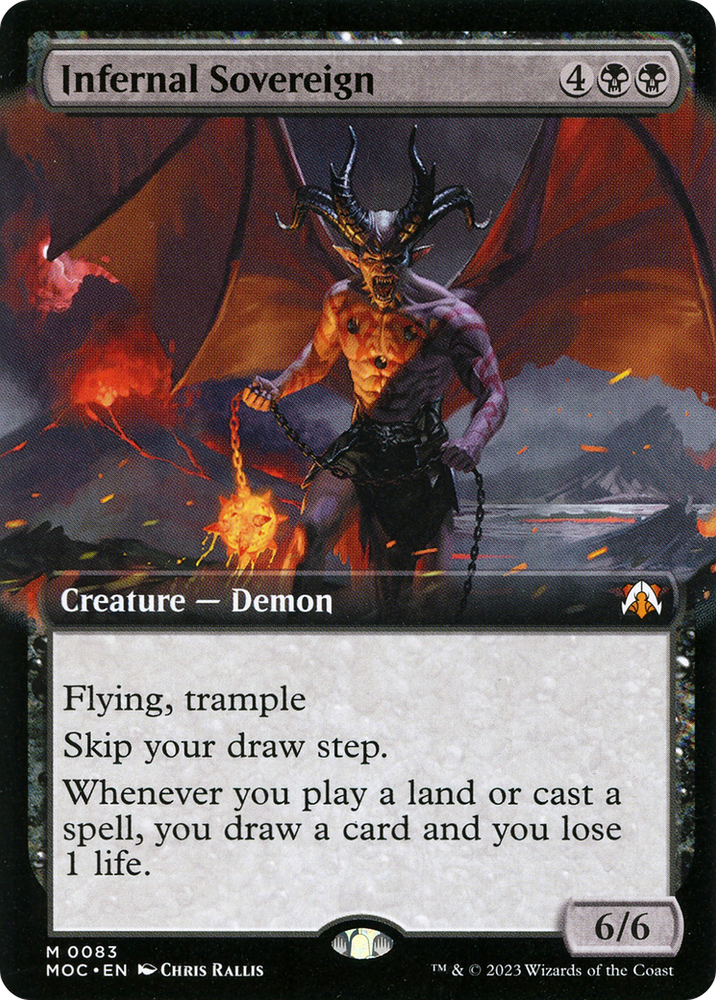 Infernal Sovereign (Extended Art) (MOC-083) - March of the Machine Commander: (Extended Art) Foil