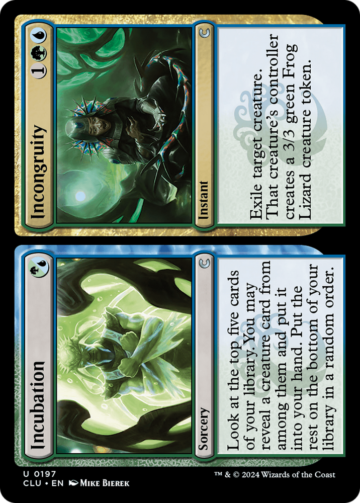 Incubation // Incongruity (CLU-197) - Ravnica: Clue Edition