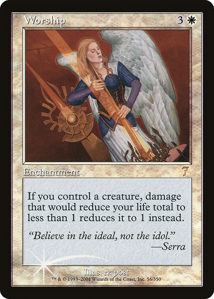 Worship (7ED-56★) - Seventh Edition Foil