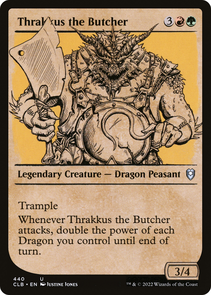 Thrakkus the Butcher (Showcase) (CLB-440) - Commander Legends: Battle for Baldur's Gate: (Showcase) Foil