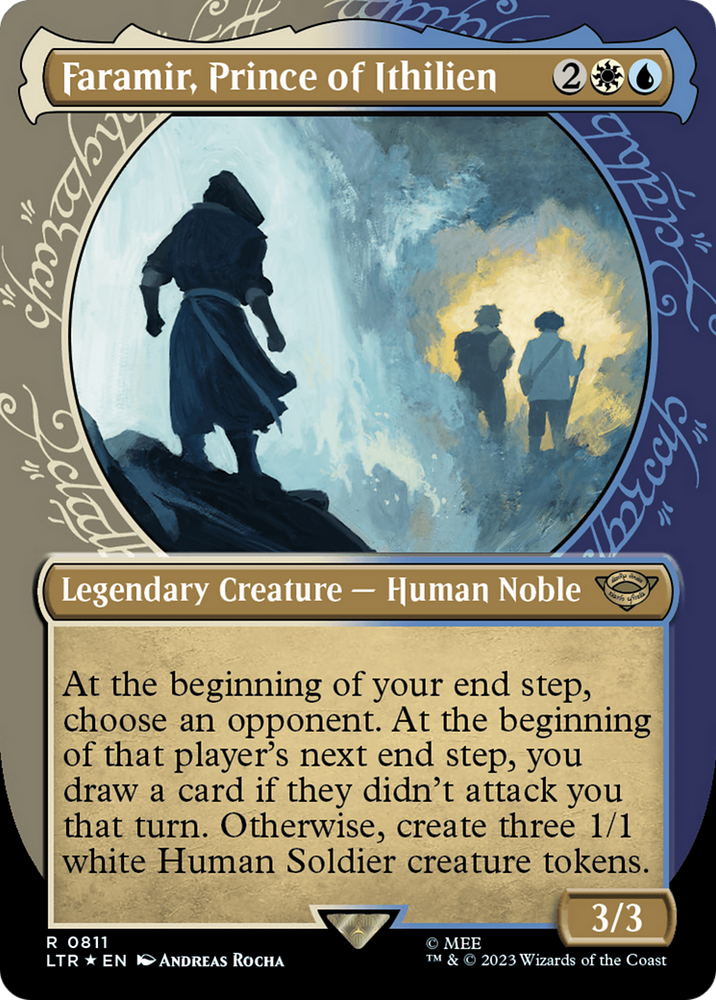 Faramir, Prince of Ithilien (Showcase) (Surge Foil) (LTR-811) - The Lord of the Rings: Tales of Middle-earth: (Showcase) (Borderless) Foil