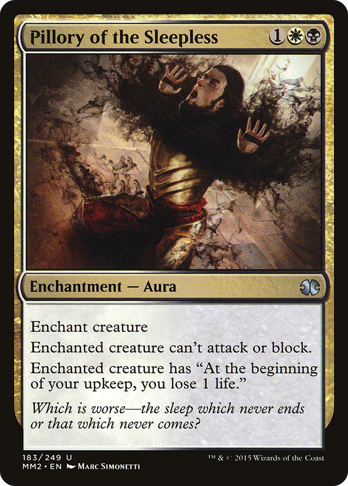 Pillory of the Sleepless (MM2-183) - Modern Masters 2015 Foil