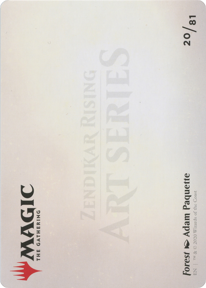 Forest // Forest (AZNR-020) - Zendikar Rising Art Series (Borderless)