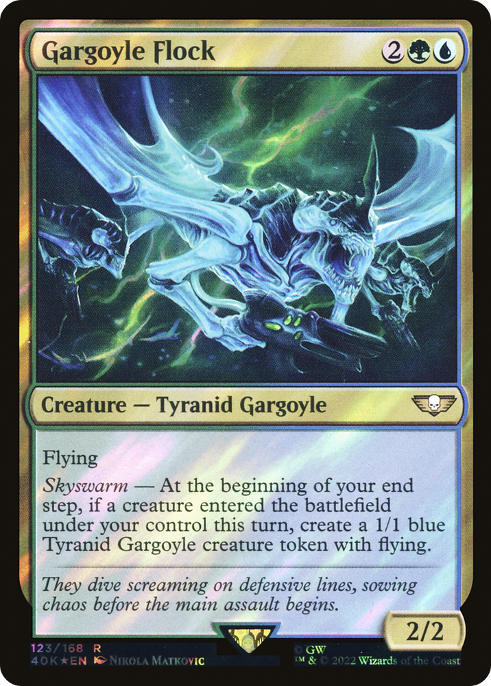 Gargoyle Flock (Surge Foil) (40K-123★) - Warhammer 40,000 Commander Foil