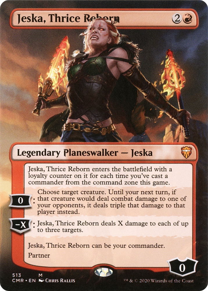 Jeska, Thrice Reborn (Borderless) (CMR-513) - Commander Legends (Borderless)