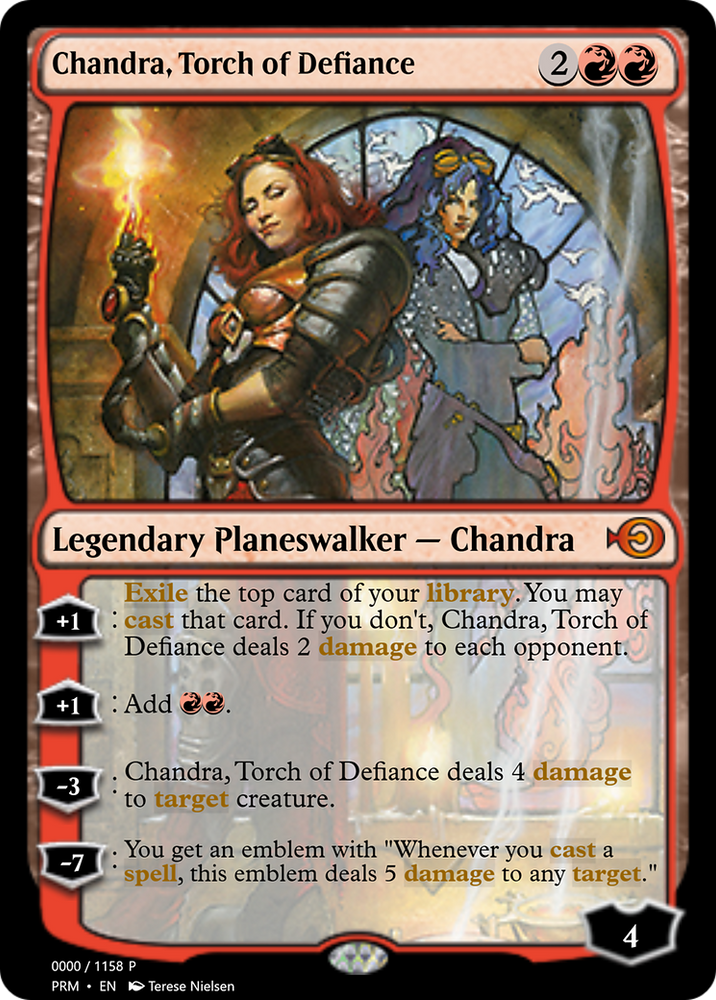 Chandra, Torch of Defiance (PRM-70934) - Magic Online Promos