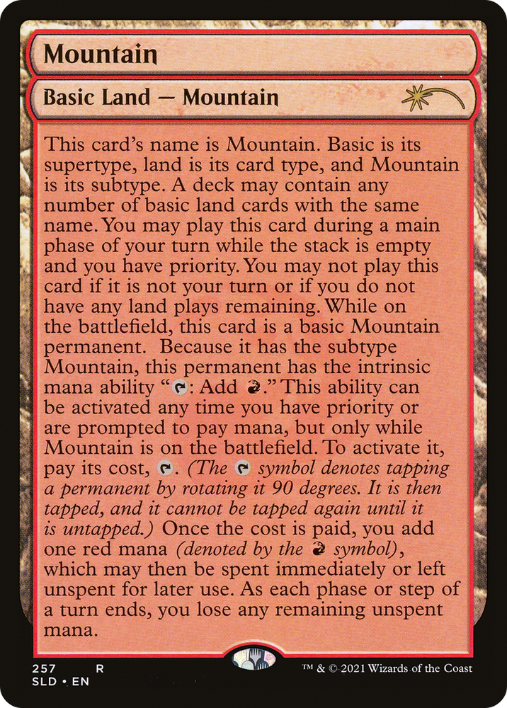 Mountain (257) (Full-Text Lands) (SLD-257) - Secret Lair Drop