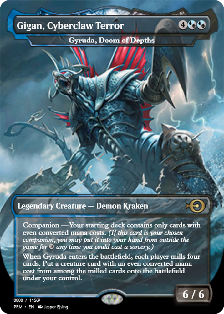 Gyruda, Doom of Depths (PRM-80919) - Magic Online Promos / Gigan, Cyberclaw Terror: (companion)