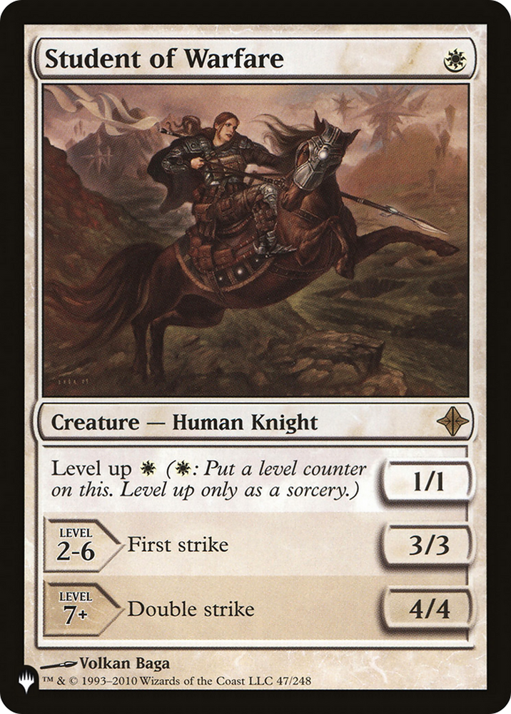 Student of Warfare (LIST-ROE-47) - The List