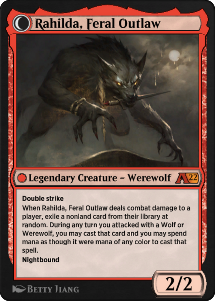 Rahilda, Wanted Cutthroat // Rahilda, Feral Outlaw (Y22-042) - Alchemy: Innistrad