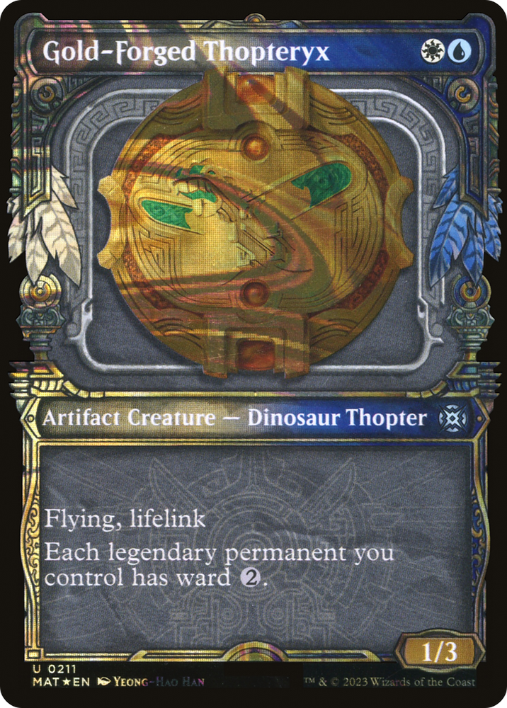Gold-Forged Thopteryx (Halo Foil) (MAT-211) - March of the Machine: The Aftermath: (Showcase) Foil